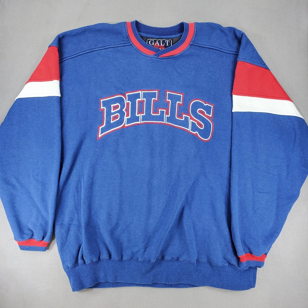 Galt Sand Buffalo Bills Sweatshirt Mens XL Blue Vintage 90s Embroidered Logo
